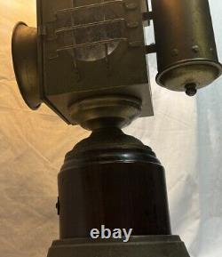 VNTG HOUSATONIC RAILROAD CO 1852 Table Lamp Brass Wood DBL Light Source NO Shade