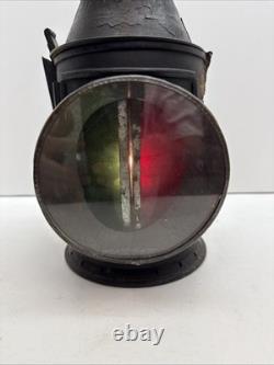 VTG Antique A. S & Co. Railroad Signal Lantern Handheld Kerosene lamp Red & Green