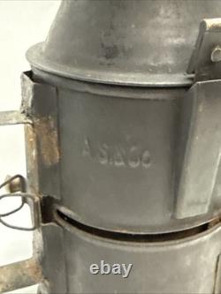 VTG Antique A. S & Co. Railroad Signal Lantern Handheld Kerosene lamp Red & Green