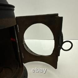 VTG Antique A. S & Co. Railroad Signal Lantern Handheld Kerosene lamp Red & Green