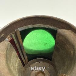 VTG Antique A. S & Co. Railroad Signal Lantern Handheld Kerosene lamp Red & Green