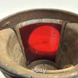 VTG Antique A. S & Co. Railroad Signal Lantern Handheld Kerosene lamp Red & Green