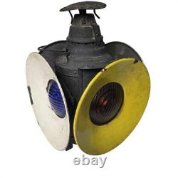 VTG Antique DRESSEL Railroad Lantern 4Way Switch Signal Train Light USA