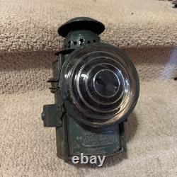 VTG Antique Dressed Railroad Carriage Lantern Lamp Single Lens Working