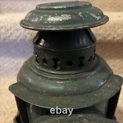 VTG Antique Dressed Railroad Carriage Lantern Lamp Single Lens Working