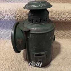 VTG Antique Dressed Railroad Carriage Lantern Lamp Single Lens Working