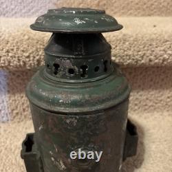 VTG Antique Dressed Railroad Carriage Lantern Lamp Single Lens Working