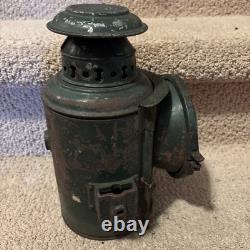 VTG Antique Dressed Railroad Carriage Lantern Lamp Single Lens Working