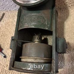 VTG Antique Dressed Railroad Carriage Lantern Lamp Single Lens Working