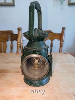 VTG Chapman Bros Brittish Railroad Signal Lamp Green WWII Three Colored Lens