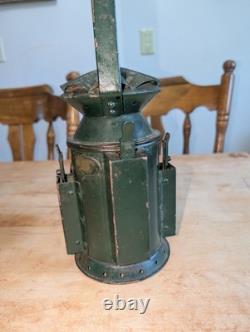 VTG Chapman Bros Brittish Railroad Signal Lamp Green WWII Three Colored Lens