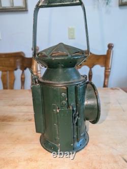 VTG Chapman Bros Brittish Railroad Signal Lamp Green WWII Three Colored Lens