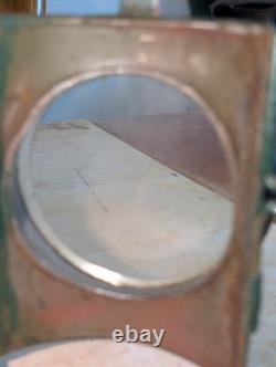 VTG Chapman Bros Brittish Railroad Signal Lamp Green WWII Three Colored Lens