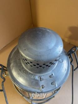 VTG Hiram L Piper No. 400 Kero Lamp CPR Railroad Lantern with Amber Globe