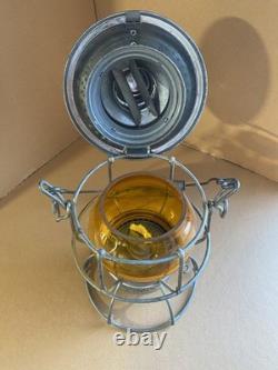 VTG Hiram L Piper No. 400 Kero Lamp CPR Railroad Lantern with Amber Globe