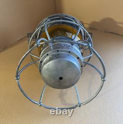 VTG Hiram L Piper No. 400 Kero Lamp CPR Railroad Lantern with Amber Globe