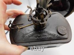 VTG The Non Sweating ADLAKE 4 WAY BLUE & RED Lenses RAILROAD Lantern Chicago -TF