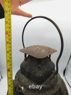 VTG The Non Sweating ADLAKE 4 WAY BLUE & RED Lenses RAILROAD Lantern Chicago -TF