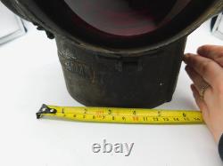 VTG The Non Sweating ADLAKE 4 WAY BLUE & RED Lenses RAILROAD Lantern Chicago -TF