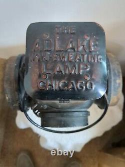 Vint. Adlake Non-sweating Railroad Four-way Switch Signal Lantern Lamp Chicago