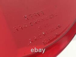 Vintage 14 Red Pyrex Glass Railroad Light Cover RARE