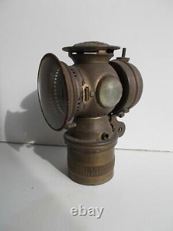 Vintage 1896 Bicycle Light CM Hall Solar Lamp Co. Kenosha Wis. Railroad Lantern