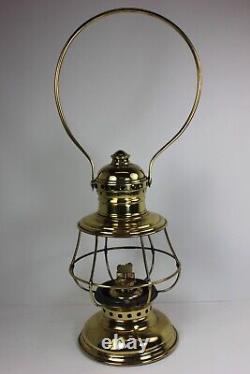 Vintage 1900's C T HAM Polished Brass Railroad Presentation Engineers Lantern