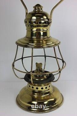 Vintage 1900's C T HAM Polished Brass Railroad Presentation Engineers Lantern