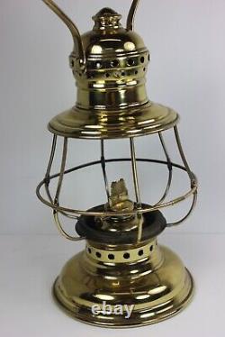 Vintage 1900's C T HAM Polished Brass Railroad Presentation Engineers Lantern