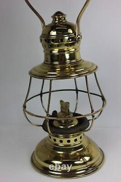 Vintage 1900's C T HAM Polished Brass Railroad Presentation Engineers Lantern