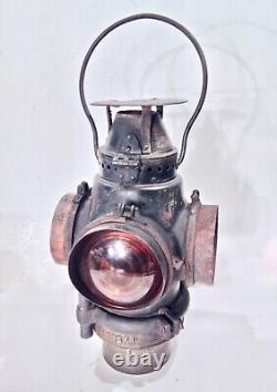 Vintage 1907 Patent Adams Westlake AT&SF Santa Fe Railroad Railway Signal Lamp