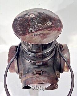 Vintage 1907 Patent Adams Westlake AT&SF Santa Fe Railroad Railway Signal Lamp