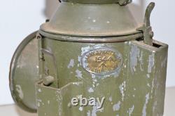 Vintage 1944 RAILROAD TRAIN OIL LAMP Signal Pratt Antique With Red Blue Lens