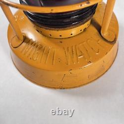 Vintage 1950s DIETZ Night Watch Railroad Lamp Lantern with Fresnel Red Glass Globe