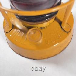 Vintage 1950s DIETZ Night Watch Railroad Lamp Lantern with Fresnel Red Glass Globe