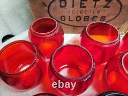Vintage 1968 Dietz Railroad Globes Lot Of 9 Original Box #10 E And Others