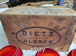 Vintage 1968 Dietz Railroad Globes Lot Of 9 Original Box #10 E And Others