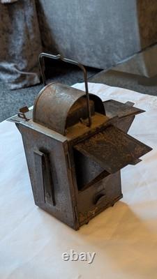 Vintage 3-way Railway Signal Oil Lamp Lantern with burner