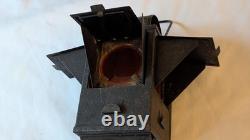 Vintage 3-way Railway Signal Oil Lamp Lantern with burner