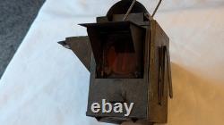 Vintage 3-way Railway Signal Oil Lamp Lantern with burner