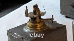 Vintage 3-way Railway Signal Oil Lamp Lantern with burner