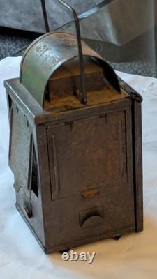 Vintage 3-way Railway Signal Oil Lamp Lantern with burner
