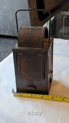 Vintage 3-way Railway Signal Oil Lamp Lantern with burner