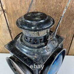 Vintage 4 Signal Railroad Signal Lantern Dressel Arlington NJ USA RR Light