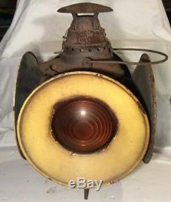 Vintage 4-Way DL&W Railroad Signal Light Lantern Dressel Arlington NJ USA 17H