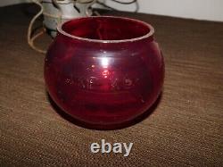 Vintage 9 Nycs New York Central Train Railroad Subway Adlake Red Globe Lantern