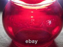 Vintage 9 Nycs New York Central Train Railroad Subway Adlake Red Globe Lantern