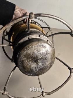 Vintage A&W Co. Railroad Lantern With Amber Etched Globe