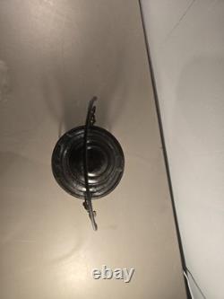 Vintage A&W Co. Railroad Lantern With Amber Etched Globe