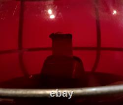 Vintage ADLAKE Kerosene LANTERN Railroad Train RED GLASS BULB $ no reserve $
